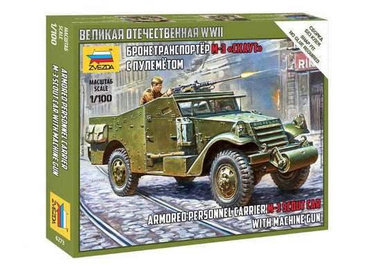1/100 Zvezda - M-3 Scout Car with machine gun