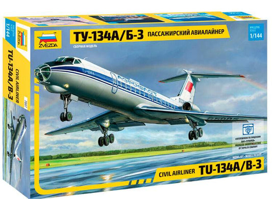 1/144 Zvezda - Tupolev TU-134B civil airliner