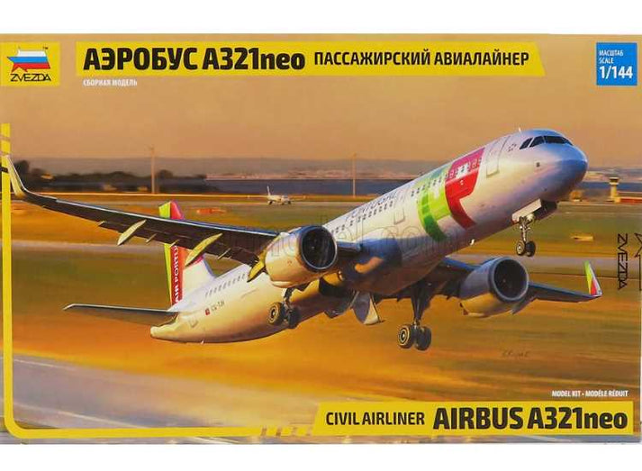 Kit Maquette Avion AIRBUS A321 Neo - Échelle 1/144 - ZVEZDA 7043 - Neuf