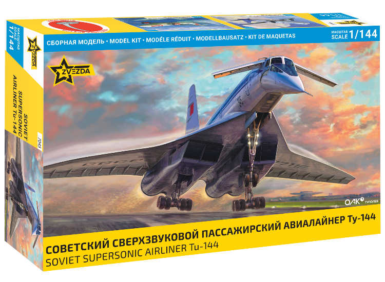 1/144 Zvezda - Tu-144 Tupolev Supersonic Civil Airliner